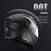 VEVOR Motorcycle Helmet, 24.0-24.4 in,Unmasked, Smart Street ABS & High Density Helmet with Bluetooth Slot & Interchangeable Lens, Black - 4 of 4