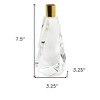 HomeRoots 8" Clear And Gold Geo Faceted Crystal Tabletop Taper Candlestick - 3 of 4