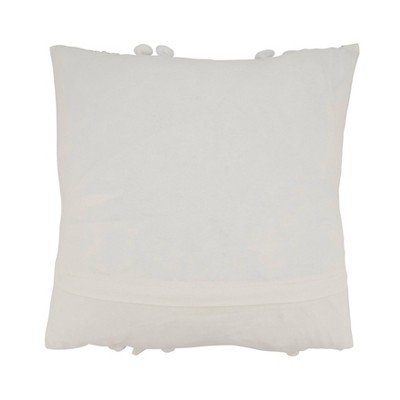 Beige and White Textured Woven Striped Throw Pillow