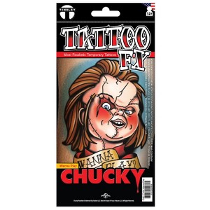 Tinsley Transfers Unisex Temporary Tattoo Halloween Costume Mask - White One Size - 1 of 2
