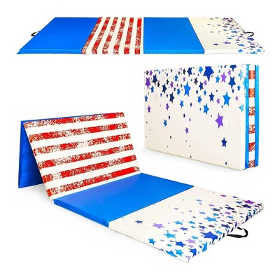 BalanceFrom All Purpose 4'x10'x2" Extra Thick High Density Anti Tear Gymnastics Gym Folding Exercise Aerobics Mats