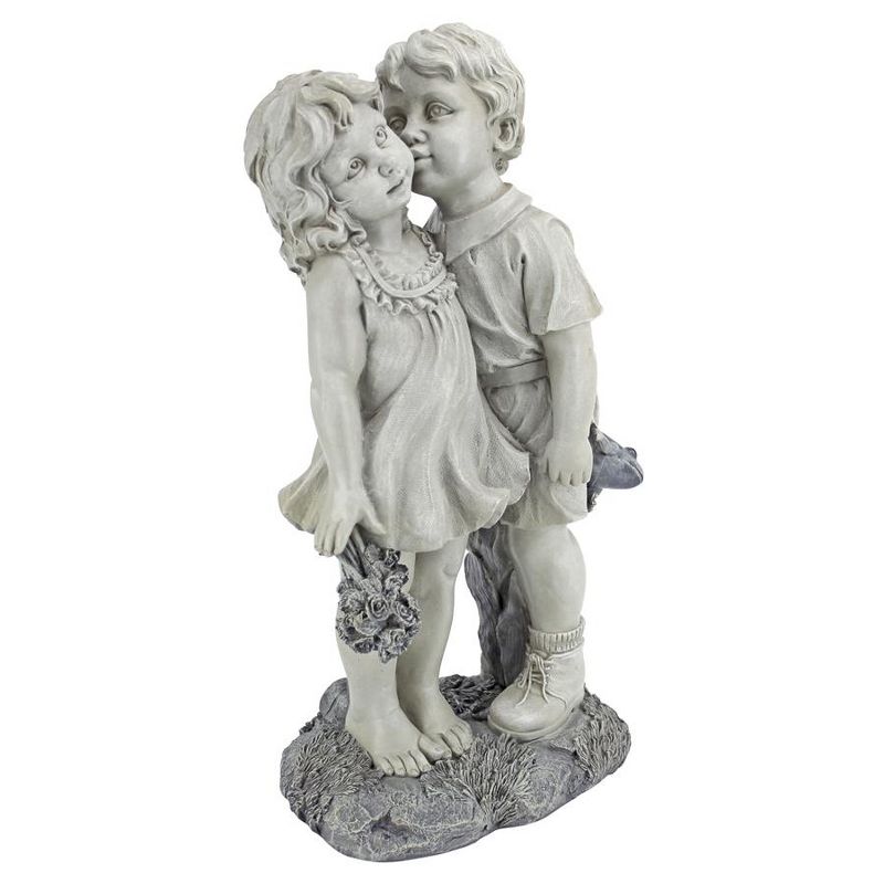 Design Toscano Young Sweethearts: Kissing Children Garden Statue, 3 of 8