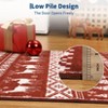 Christmas Area Rug, Washable Snowflake Holiday Accent Rug, Non Slip Low Pile Decorative Boho Carpet for Home - 4 of 4