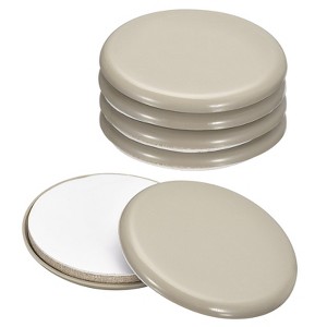 Unique Bargains Plastic Self-adhesive Smooth Round Carpeted Tile Vinyl Furniture Sliding Pad - 1 of 4