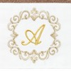 Linum Home Textiles 100% Turkish Cotton MONICA Gold Thread 2PC Embellished Hand Towel Set - 4 of 4