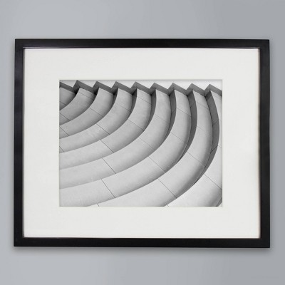 17.05" x 21.02" Matted Wood Frame Black - Made By Design™