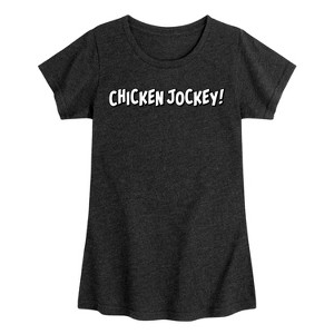 Girls' - Instant Message - Chicken Jockey Gamer Fitted Short Sleeve Graphic T-Shirt - 1 of 4