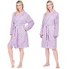 PAVILIA Short Robes for Women, Plush Soft Bathrobe Womens Lightweight, Fluffy Fuzzy Robe Knee Length, Shower Spa - 3 of 4