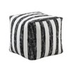 Kumasinova 16"H Square Pouf Jacquard Upholstery Ottoman for Living Room,Footrest Stool Non-Slip Bean Bag Chair,300lbs Max,Zebra Stripes - 3 of 4