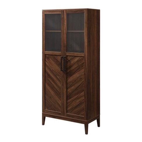 68 Boho Modern Tall Storage Wood Cabinet Birch - Saracina Home