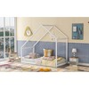 Twin Size Wooden House Bed with Roof and Sturdy Pine Frame - 3 of 4