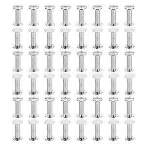 Unique Bargains Steel Leather Belt Scrapbook Binding Kits M5 Chicago Screws 100 Sets - 1 of 4