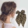 Unique Bargains Fashion Leopard Print Bow Ribbon Hair Clips Yellow Brown 1 Pc - 2 of 4