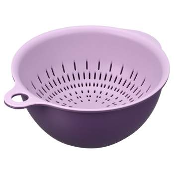 Unique Bargains Kitchen Strainer Colander Bowl Set Small Drain Basket Suitable for Fruits Vegetables Purple