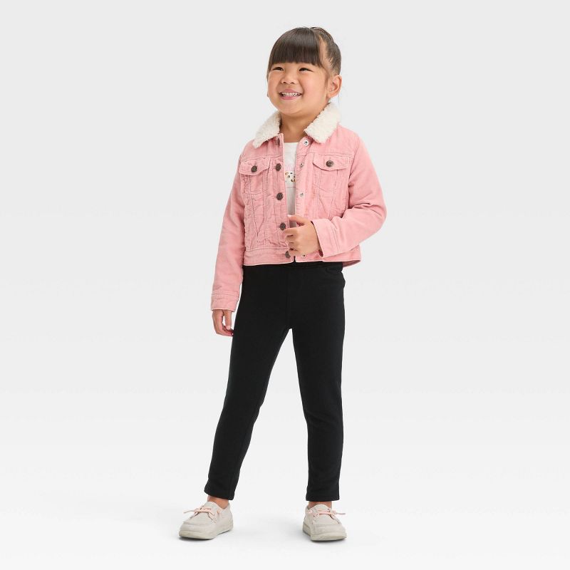 OshKosh B'gosh Toddler Girls' Faux Shearling Lined Corduroy Jacket - Pink, 3 of 8
