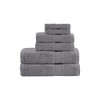 6Pcs 100% Organic Cotton Solid Color Bath Towel Set, Heavy Weight Ultra Soft and Absorbent Bath Towel - 2 of 4