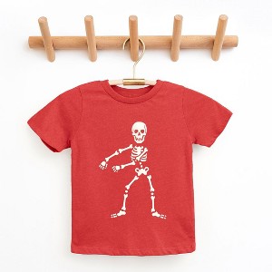 The Juniper Shop Flossing Skeleton Puff Print Youth Short Sleeve Tee - 1 of 3