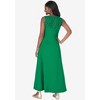 Jessica London Women's Plus Size Stretch Cotton Crochet-Back Maxi Dress - 3 of 4