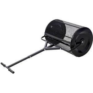 Peat Moss Spreader 24inch,Compost Spreader Metal Mesh,T shaped Handle for planting seeding,Lawn and Garden Care Manure Spreaders Roller ,heavy duty - 1 of 1