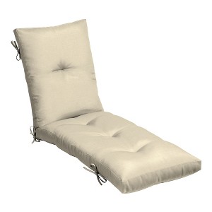ARDEN Outdoor Plush Modern Tufted Chaise Cushion, 76 x 22, Water Repellent, Fade Resistant, Tufted Cushion for Chaise Lounger 76 x 22, Tan Leala - 1 of 4