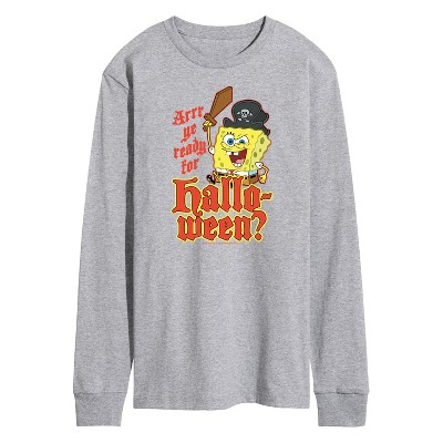 Men's - SpongeBob SquarePants - Arrr Ye Ready For Halloween Long Sleeve Graphic T-Shirt