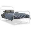 vidaXL Metal Bed Frame without Mattress with Footboard White 39.4"x78.7" - 2 of 4