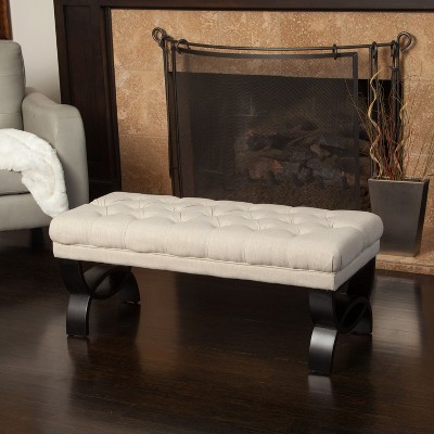 CAVINAS Modern Pull-Open Top Ottoman Bench with Unique Legs,Rectangular Storage Ottoman for Living Room