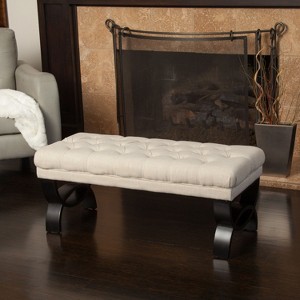 CAVINAS Modern Pull-Open Top Ottoman Bench with Unique Legs,Rectangular Storage Ottoman for Living Room - 1 of 4