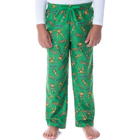 ninja turtle pajama pants boys fleece Xs 4/5