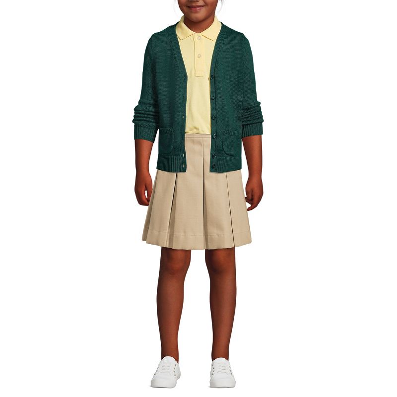 Lands' End Lands' End School Uniform Kids Poly-Cotton Box Pleat Skirt Top of Knee, 5 of 6