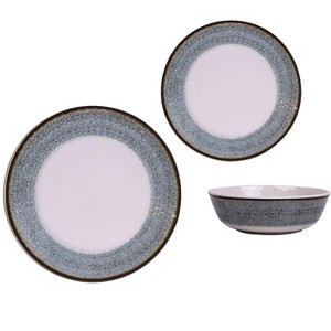 Itopfox Melamine Dinnerware Set, 12-Piece Plates and Bowls, Unbreakable and Dishwasher Safe, BPA-Free, Ideal for Indoor, Camping, BBQ, RV, Party - 1 of 4