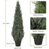 3/4 /5ft Artificial Cedar Tree, Home Decor Fake Cypress Potted Imitation Evergreen Plants for Indoor and Outdoor Front Porch Garden Decorative Fruit - 3 of 4