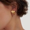 Gold Statement Earrings - Chunky Shell Wings Textured Dome Drop, Lightweight Vintage Hypoallergenic Jewelry Gift - 3 of 4