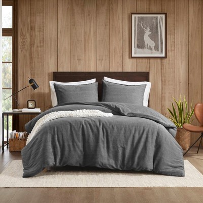 NicBex 3 Pcs Twill Washed Comforter Set Cozy Cotton Bedding Set, All-Season Bedding Comforter Sets Duvet Set, Machine Washable