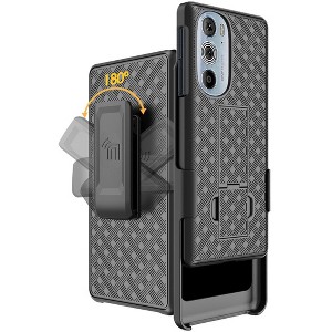 Nakedcellphone Case with Stand and Belt Clip Holster for Motorola Edge Plus 5G (2022) - 1 of 4