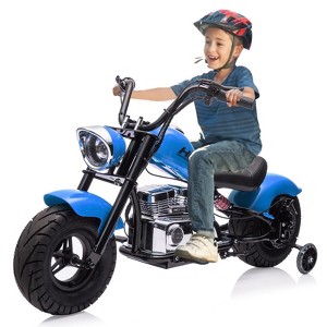 Kids Electric Off-Road Dirt Bike,36V Motorcycle with Top Speed of 16.5 Mph, Spring Suspension, Led Lights, Music Player, for Teens - 1 of 4