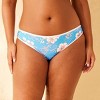 Women's Contrast Binding Medium Coverage Bikini Bottom - Wild Fable™ Blue Floral Print - image 4 of 4