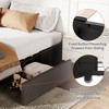 Bed Frame with 3 Large Storage Drawers, Fabric Upholstered Platform Bed, Wooden Slats Support, No Box Spring Needed, Easy Assembly, Grey - 2 of 4
