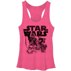 Women's Star Wars The Force Awakens Vintage Racerback Tank Top - 1 of 3