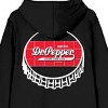 Dr. Pepper Bottle Cap With Logo Adult Black Zippered Hoodie - 3 of 3