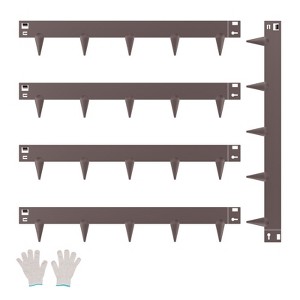 VEVOR Steel Landscape Edging, 5 Packs 39 x 3 in Rust-Resistant Metal Landscape Edging, Bendable Garden Edging Border, Heavy Duty Lawn Edging, Brown - 1 of 4