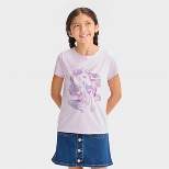 Girls' Short Sleeve Graphic T-Shirt - Cat & Jack™ Light Lavender