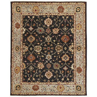 Carrington Traditional Oriental Black/Gold/Gray Area Rug