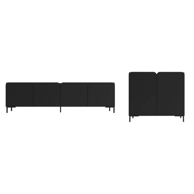 Manhattan Comfort 2pc Bogardus TV Stand for TVs up to 65" and 2 Door Accent Cabinet Set