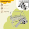 Safstar Twin Over Twin Bunk Bed with Slide & Staircase with Storage Compartments - 2 of 4