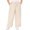 Agnes Orinda Women's Plus Size Two Piece Outfits Sleeveless Button Down Vests and Drawstring Elastic Waist Casual Palazzo Pants Sets - 2 of 4
