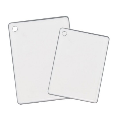 SharpChef 2Pc Reversible Durable Kitchen Cutting Board Set, Non-Slip Rubber Chopping, Juice Grooves, Dishwasher Safe, Easy Grip Handles, BPA-Free