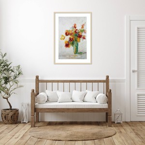 Amanti Art Cheery Flowers by Jacqueline Ellens Wood Framed Wall Art Print - 1 of 4