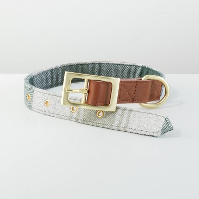 Tartan Plaid Adjustable Dog Collar - Tonal Green - Hearth & Hand™ with Magnolia