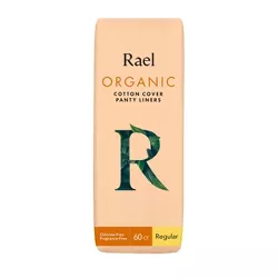 Rael Organic Cotton Fragrance Free Panty Liners - 60ct